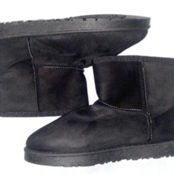 JOSINY Women's Snow Boots, Fur Lined Ankle Bootie Warm Short, Black Size 5 - Picture 2 of 6